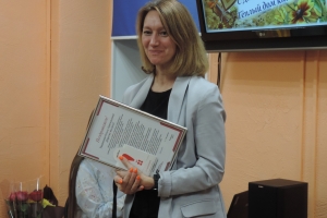 Выступает заместитель директора Мурманской государственной областной универсальной научной библиотеки по основной деятельности Юлия Валерьевна Сосипатрова