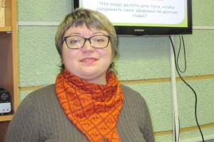 Видеобеседу проводит заведующая библиотекой Лариса Ларинина