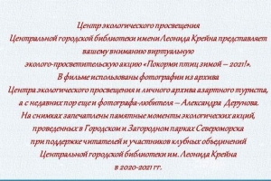 Видеодневник «Покорми птиц зимой-2021!»