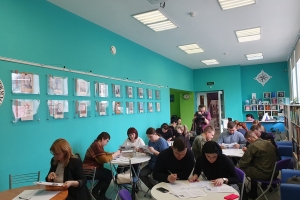 Участники Диктанта Победы в ЦДБ имени С. Михалкова